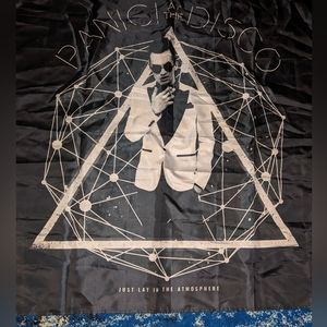 NWOT-Panic! At The Disco-Just lay in the atmosphere- Wall Tapestry